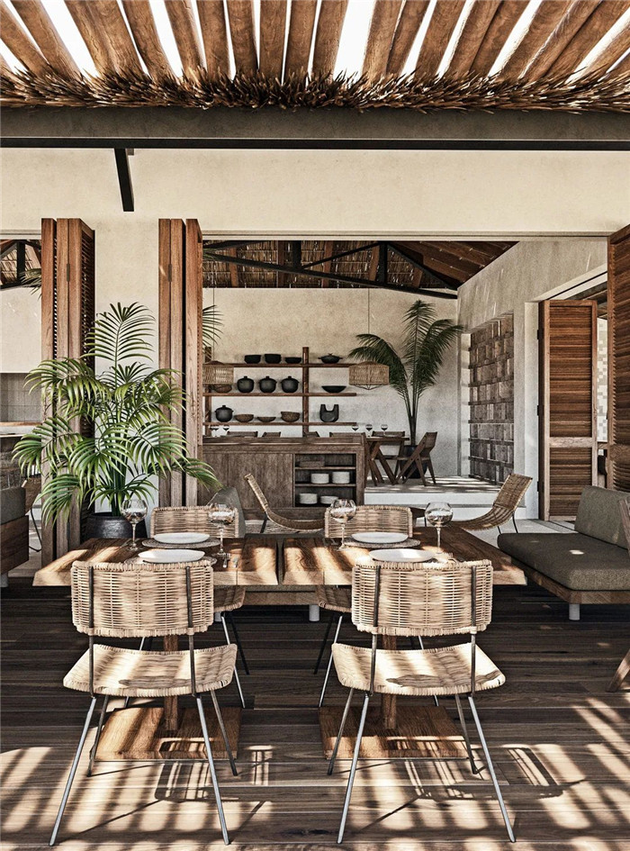 國外海灘俱樂部波西米亞風(fēng)格酒吧設(shè)計(jì)方案