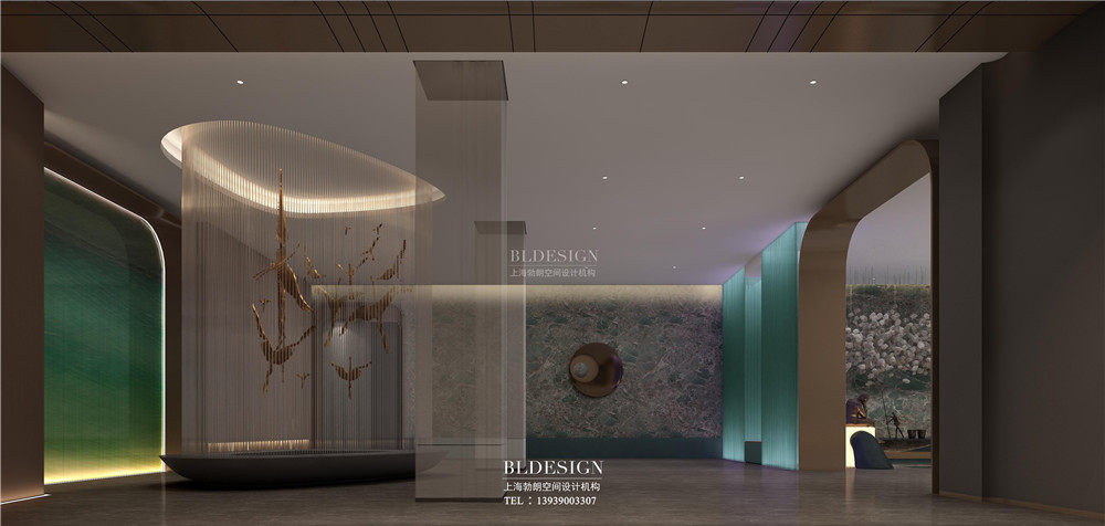 大堂設(shè)計(jì)-鶴壁碧玉湯泉汗蒸生活館設(shè)計(jì)效果圖