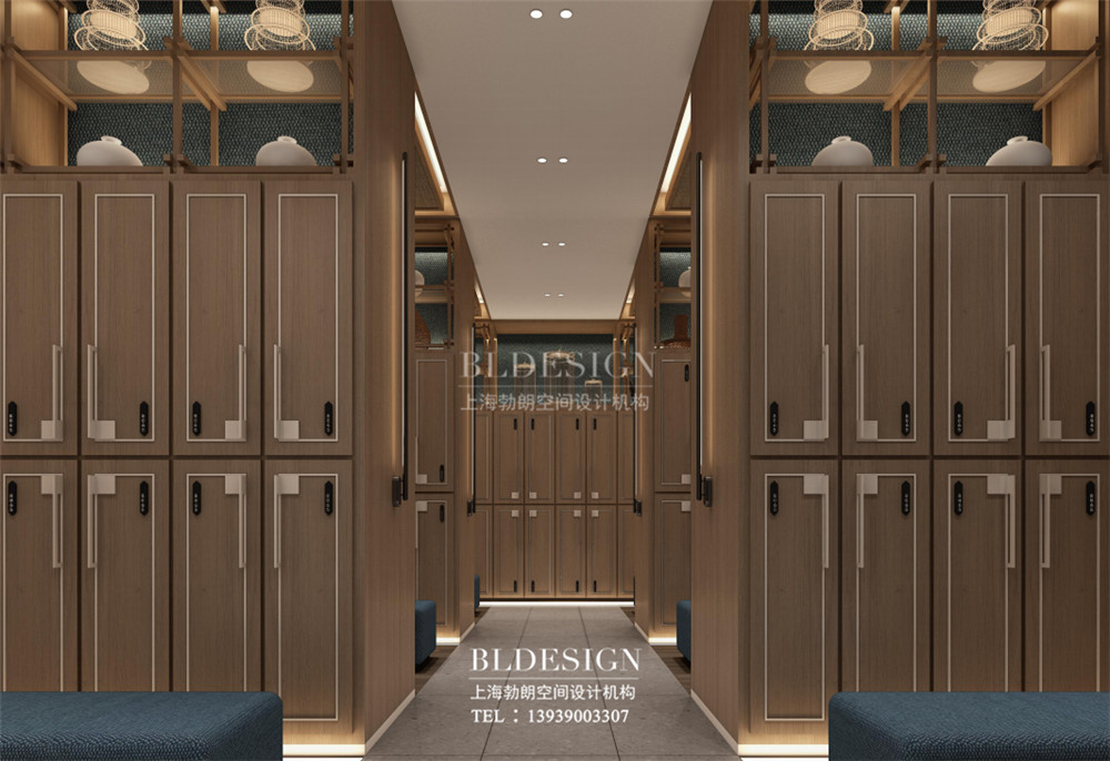 換衣區(qū)設(shè)計(jì)-鶴壁碧玉湯泉汗蒸生活館設(shè)計(jì)效果圖