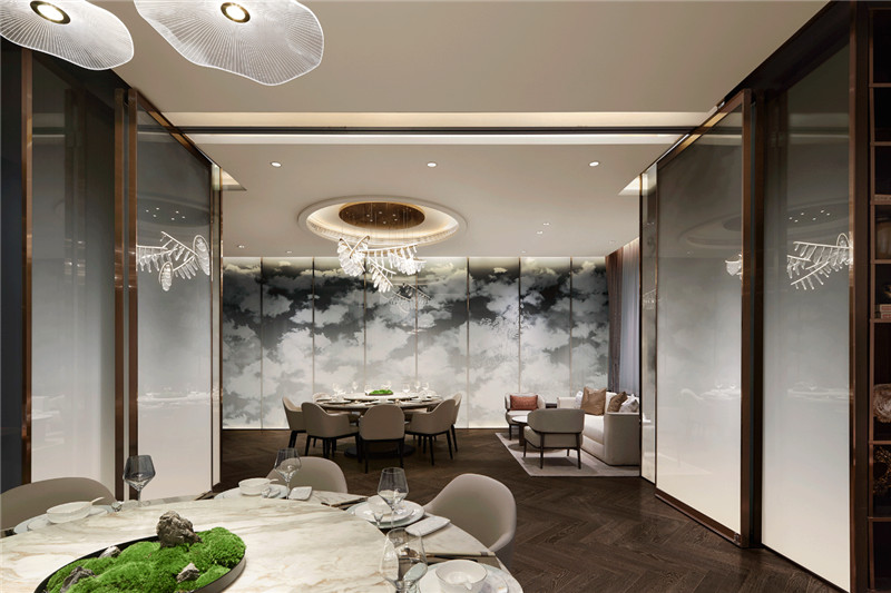 新東方輕奢風(fēng)名人坊高級(jí)粵菜餐廳設(shè)計(jì)案例
