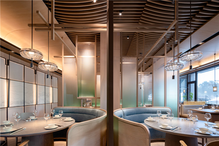 東方美學  揚州滋奇臻品淮揚火鍋店設(shè)計案例