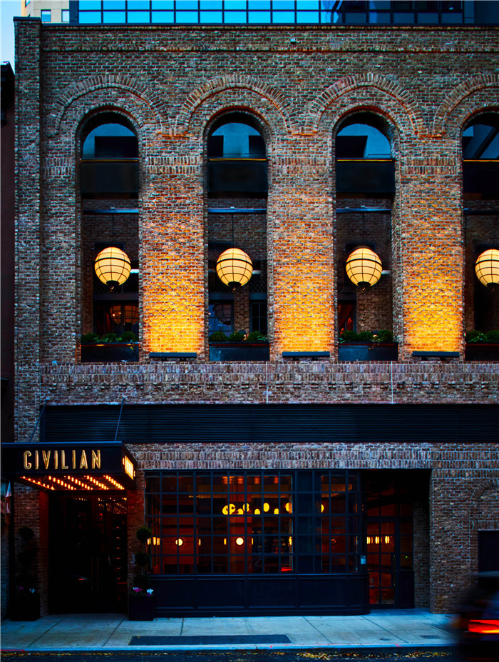 以百老匯為主題的Civilian復(fù)古風酒店設(shè)計