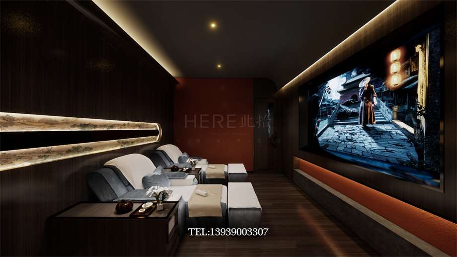 鄭州上街古悅蘭亭湯泉SPA·影院足道會所設計