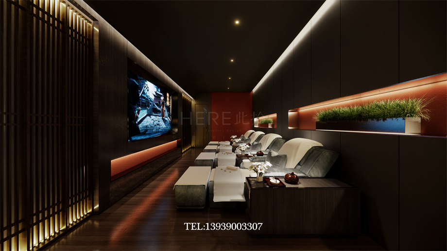 鄭州上街古悅蘭亭湯泉SPA·影院足道會所設計