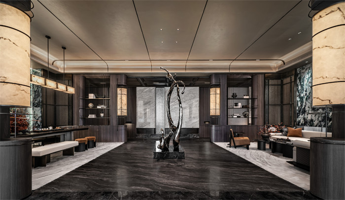 東方輕奢  龍湖天心云河頌社區(qū)會(huì)所設(shè)計(jì)賞析