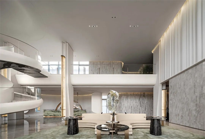 現(xiàn)代奢華  無錫奧體潮鳴售樓部兼會所設(shè)計(jì)