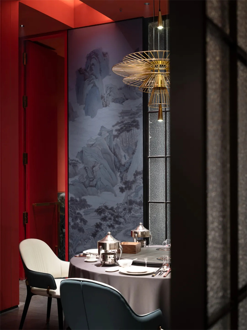 東方奢華  品頤高端養(yǎng)生火鍋餐廳設(shè)計(jì)案例