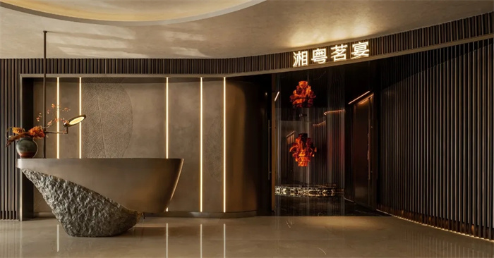 現(xiàn)代東方輕奢  湘粵茗宴高端商務(wù)中餐廳設(shè)計(jì)