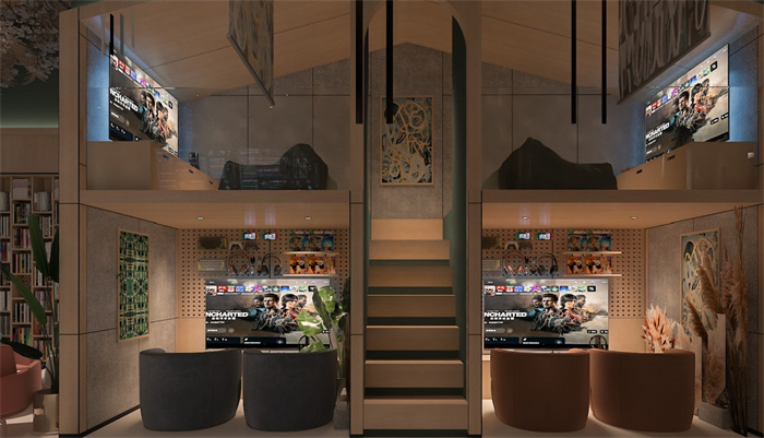 電競酒店設(shè)計效果圖