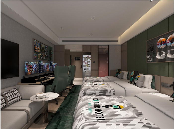 電競酒店設(shè)計效果圖